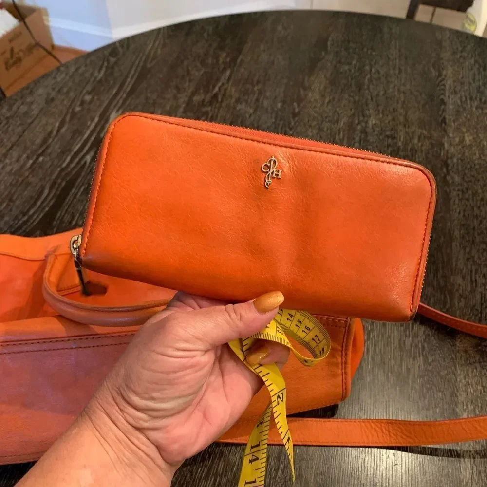 Cole Haan Tangerine Leather Satchel w/ Wallet